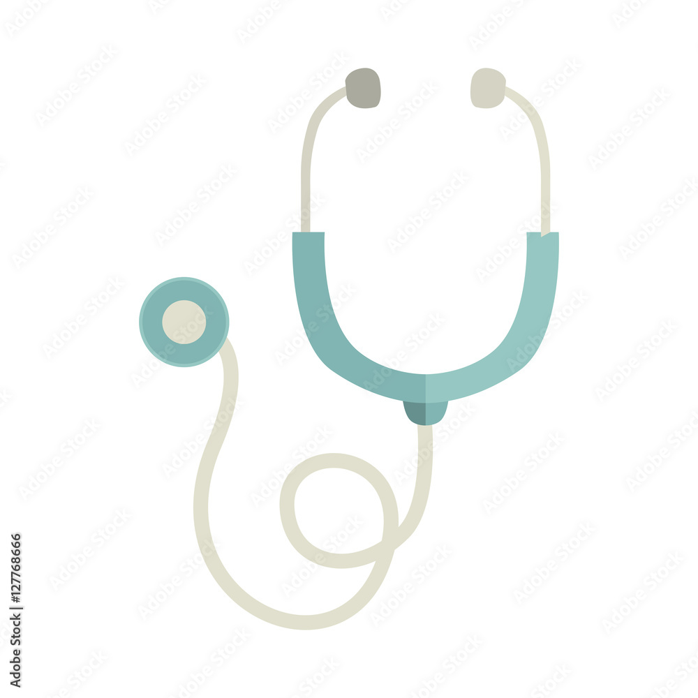 gray stethoscope medical with auriculars vector illustration gray stethoscope medical with auriculars vector illustration