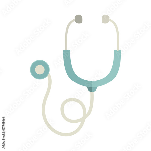 gray stethoscope medical with auriculars vector illustration