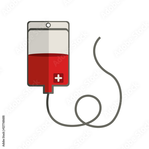 hanging bag for blood donation vector illustration