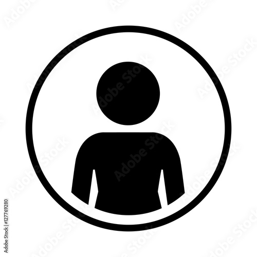 silhouette sphere of half body icon figure human vector illustration