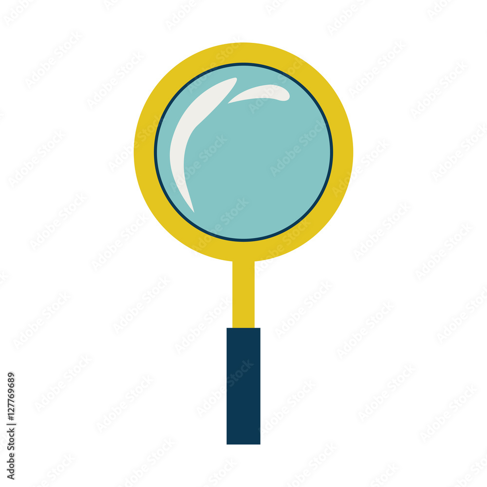silhouette with magnifying glass yellow frame vector illustration silhouette with magnifying glass yellow frame vector illustration