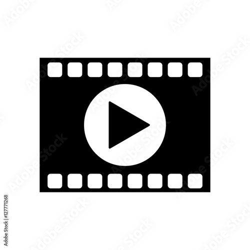 Film strip icon. Cinema movie video film and media theme. Isolated design. Vector illustration