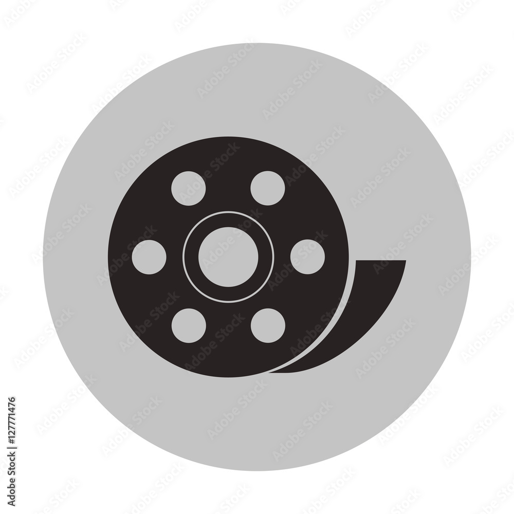 Film reel icon. Cinema movie video film and media theme. Isolated design. Vector illustration Film reel icon. Cinema movie video film and media theme. Isolated design. Vector illustration