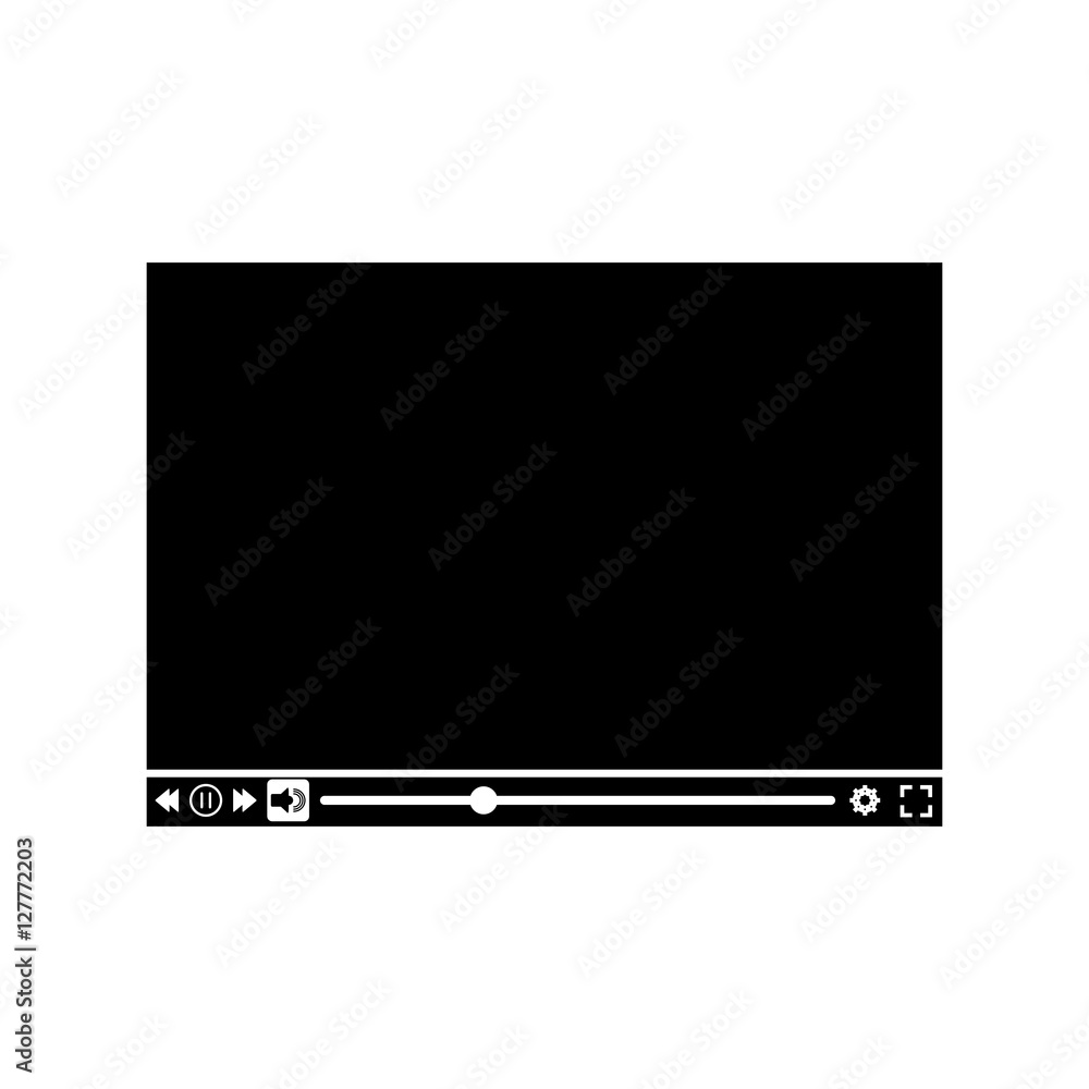 Play icon. Cinema movie video film and media theme. Isolated design. Vector illustration