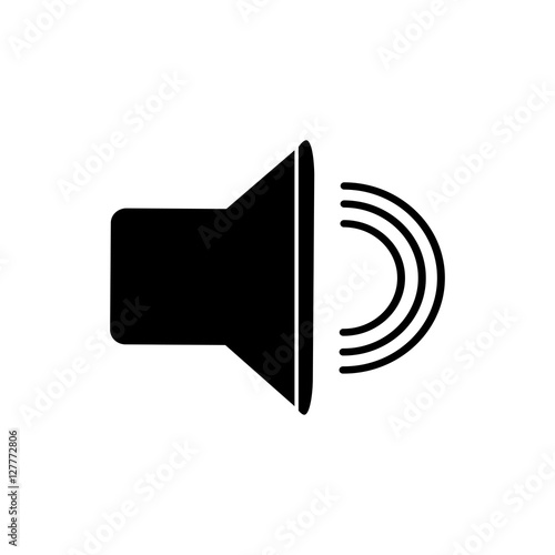 Volume icon. Music sound musical and stereo theme. Isolated design. Vector illustration