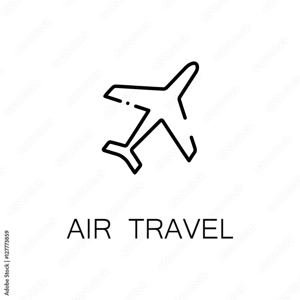 Air travel flat icon