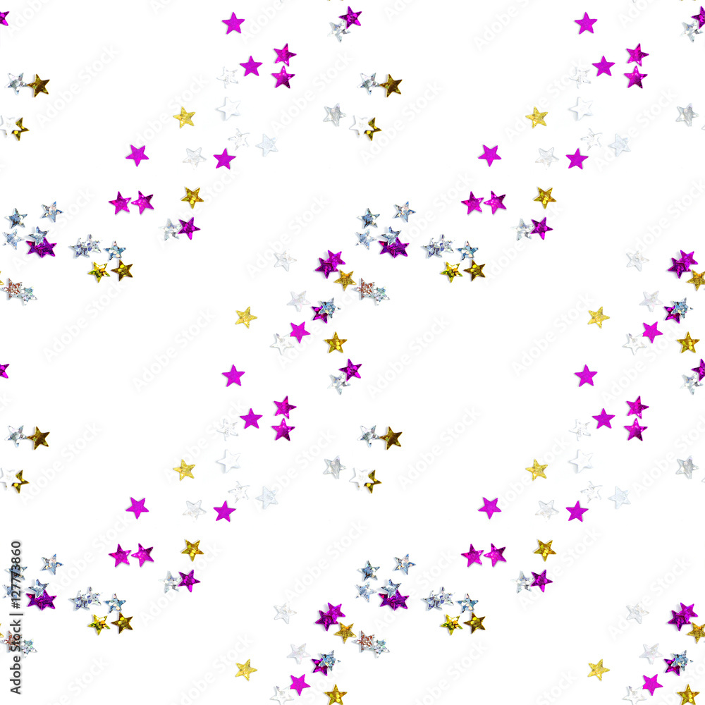 stars confetti, seamless baclground