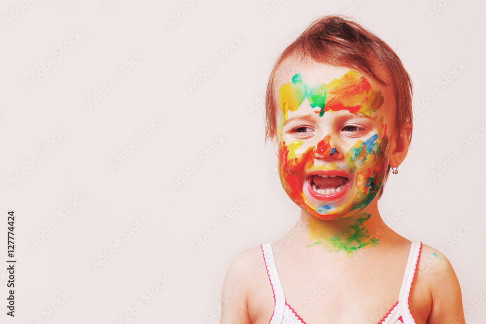 children's make-up (humorous picture)