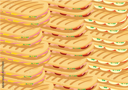 panini sandwich background