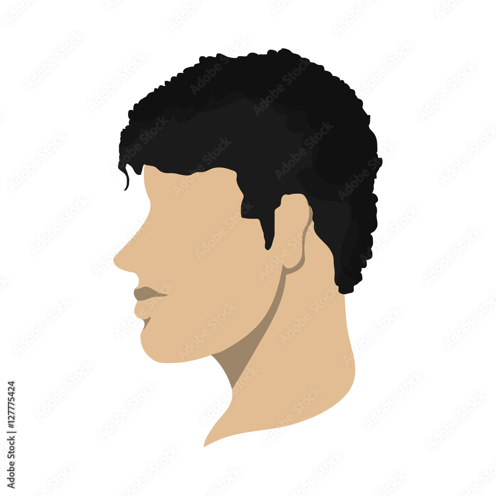 Man head profile icon. Male avatar person and people theme. Isolated design. Vector illustration Man head profile icon. Male avatar person and people theme. Isolated design. Vector illustration