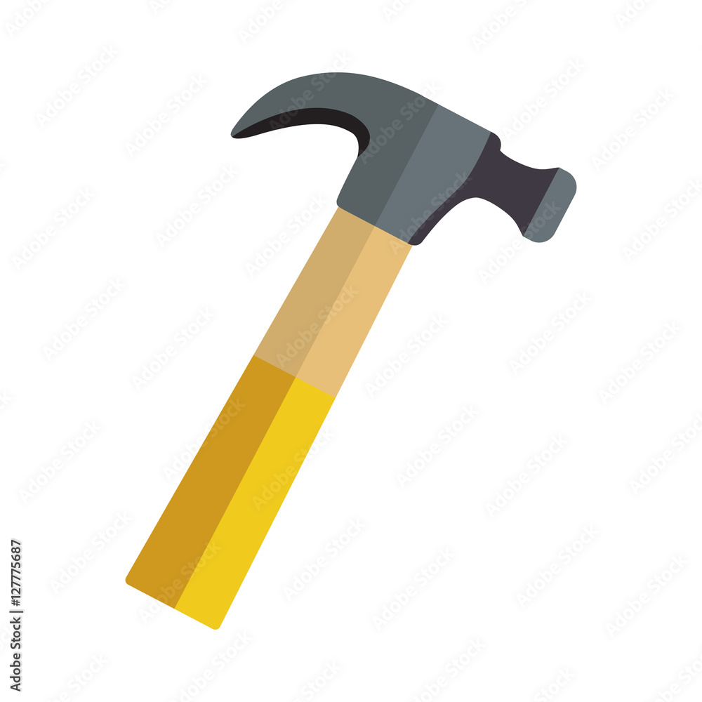 hammer icon tool with wooden handle vector illustration hammer icon tool with wooden handle vector illustration