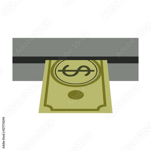 withdraw money from ATM slot vector illustration