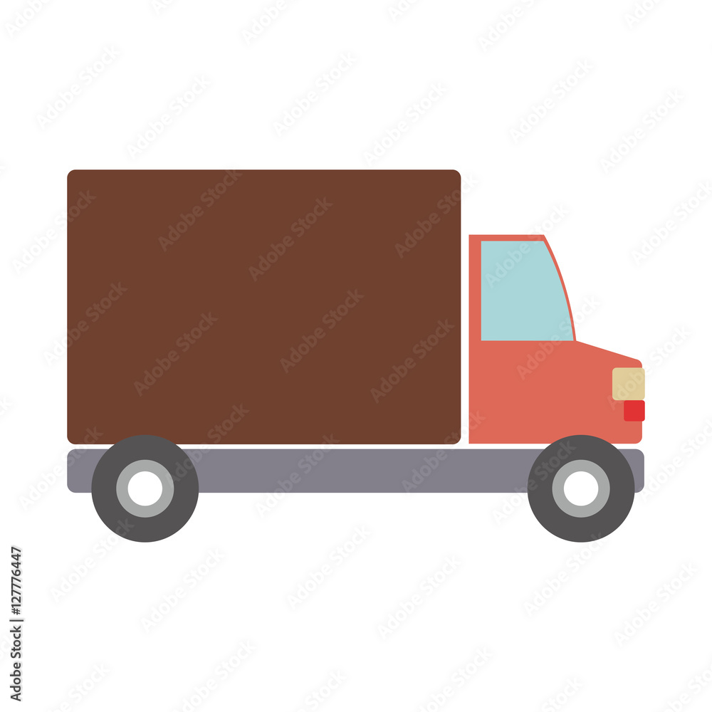 transport truck with vagon and wheels vector illustration transport truck with vagon and wheels vector illustration