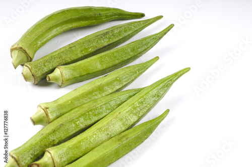 Lady fingers isolated on white.