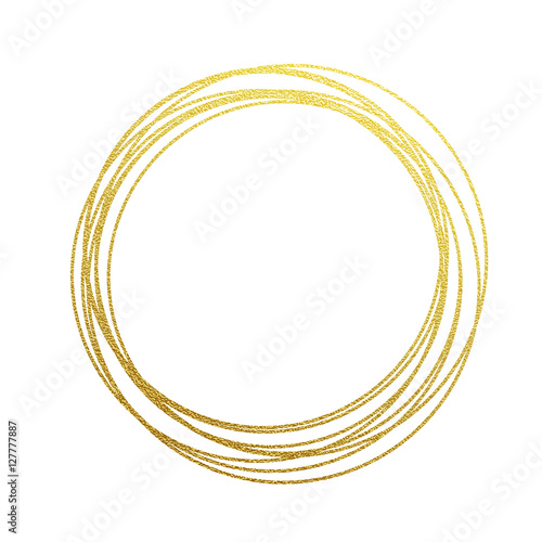 Golden circles and rings decoration element