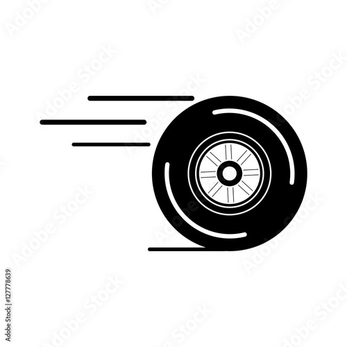vehicle wheel icon. Transportation travel  trip and industry theme. Isolated design. Vector illustration
