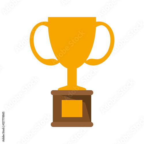 Trophy cup icon. Winner competition success and sport theme. Isolated design. Vector illustration