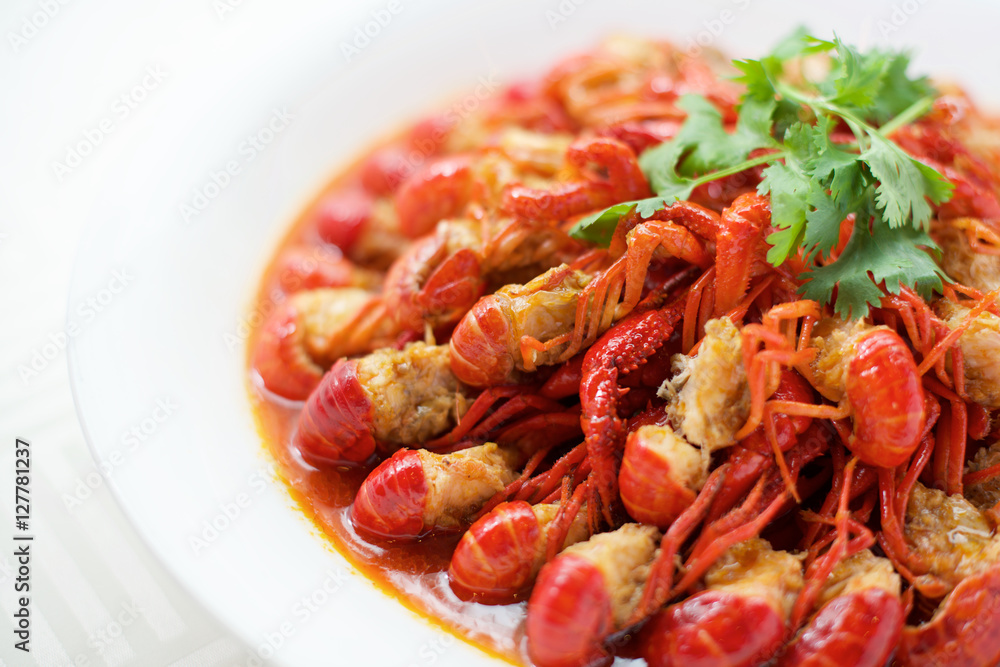 Spicy Chinese crayfish dish