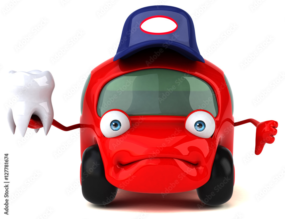 Fun car - 3D Illustration Fun car - 3D Illustration
