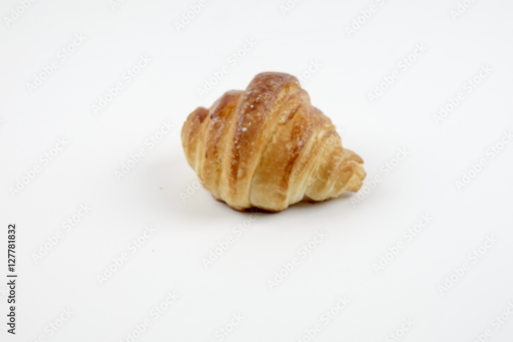 sweet bread with raisin isolated on whie