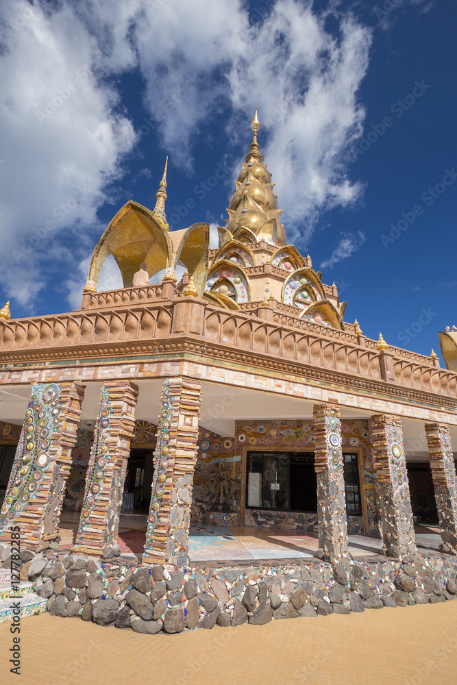 gold pagoda in Wat Phra That Pha Son Kaew Temple, Thailand