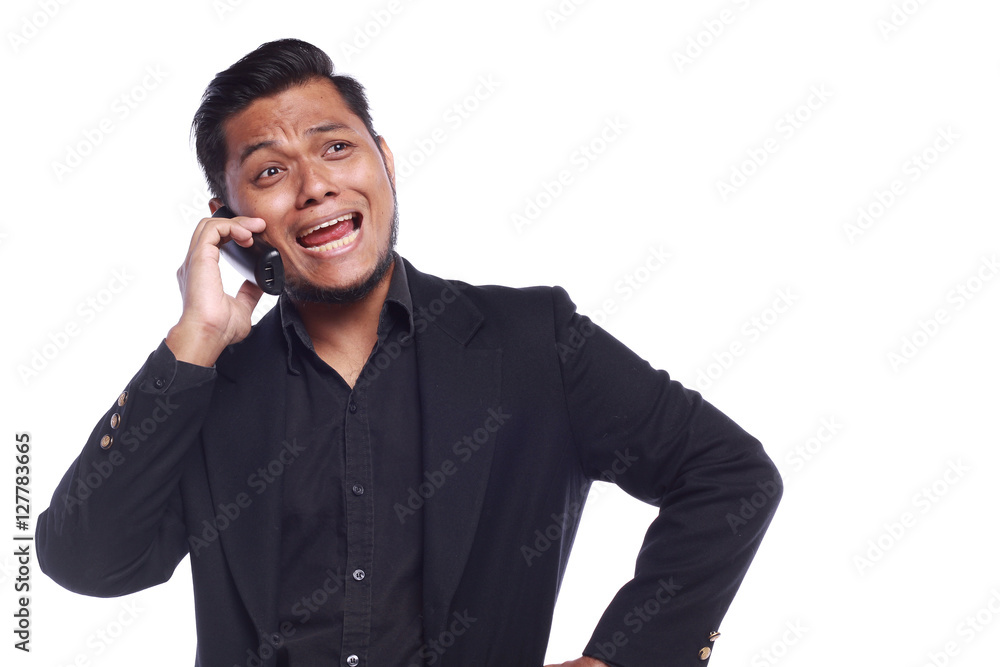 men showing his expression shouting while he pointing his talkin men showing his expression shouting while he pointing his talkin