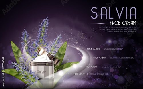 salvia cosmetic face cream