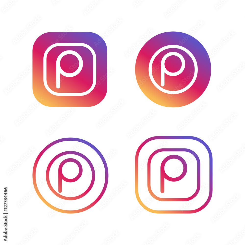 trendiest letter P logo