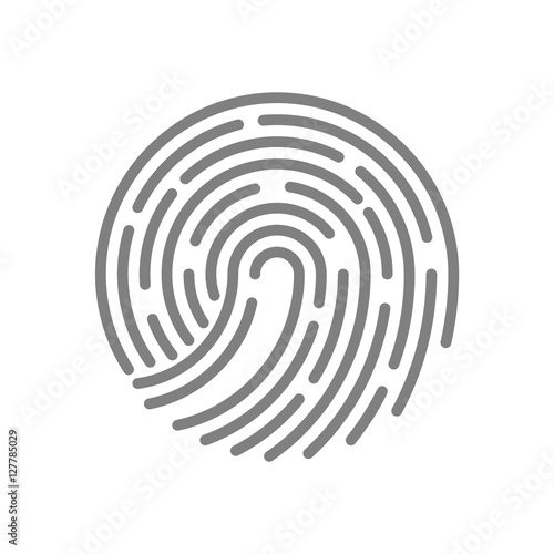 Vector linear symbol and icon fingerprint