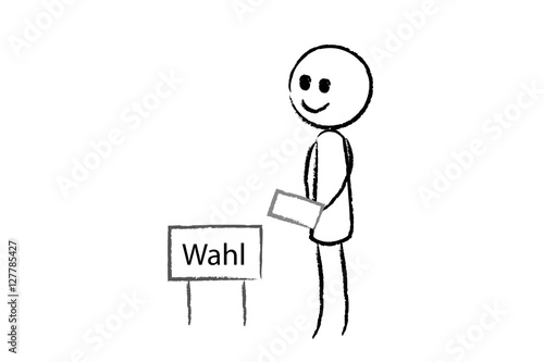 Person geht wählen