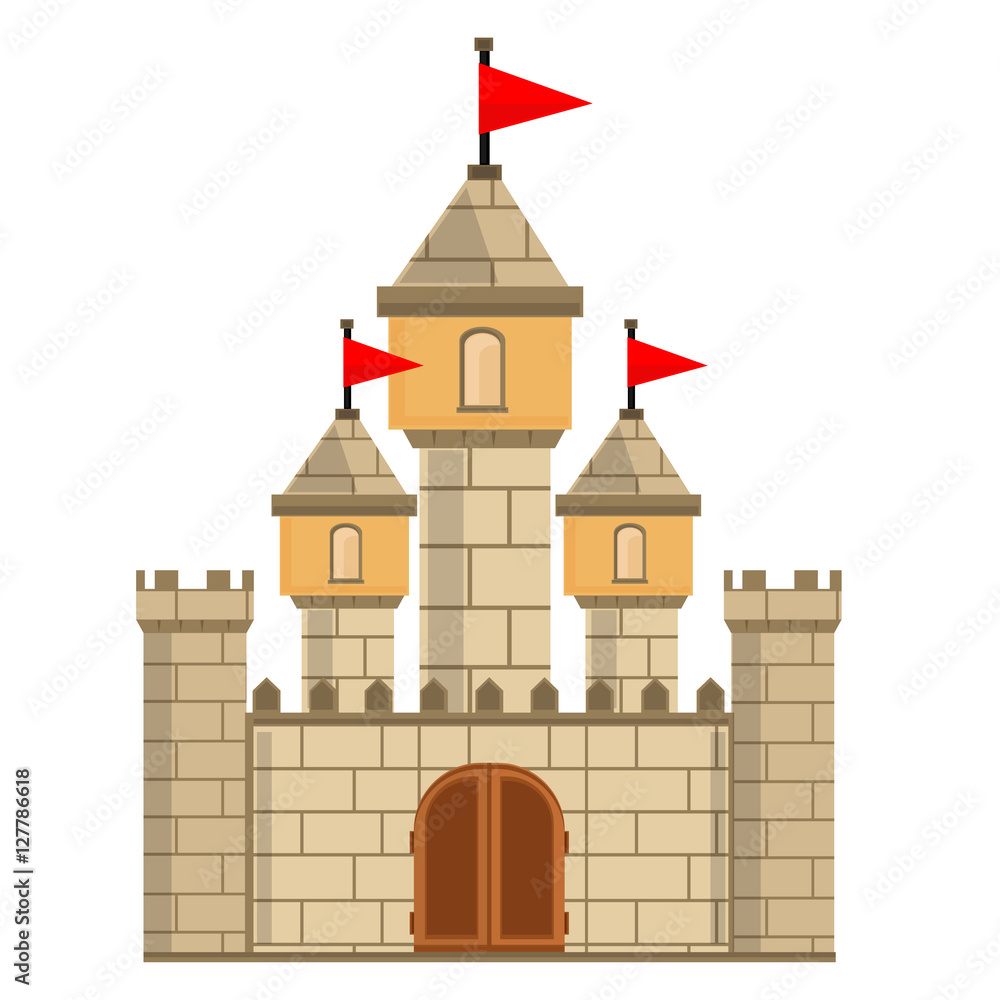 Medieval castle vector