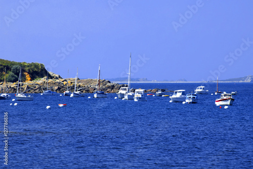 coastline brittany france summer