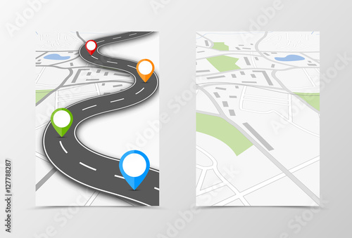 Front and back travel flyer template design