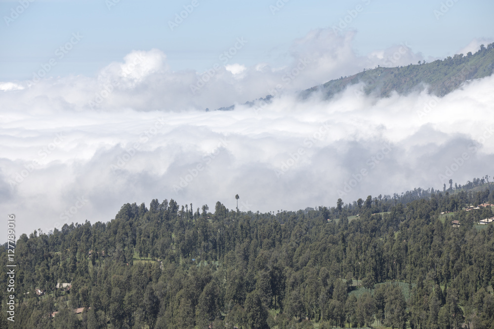 General landscape around Mt Bromo, Indonesia