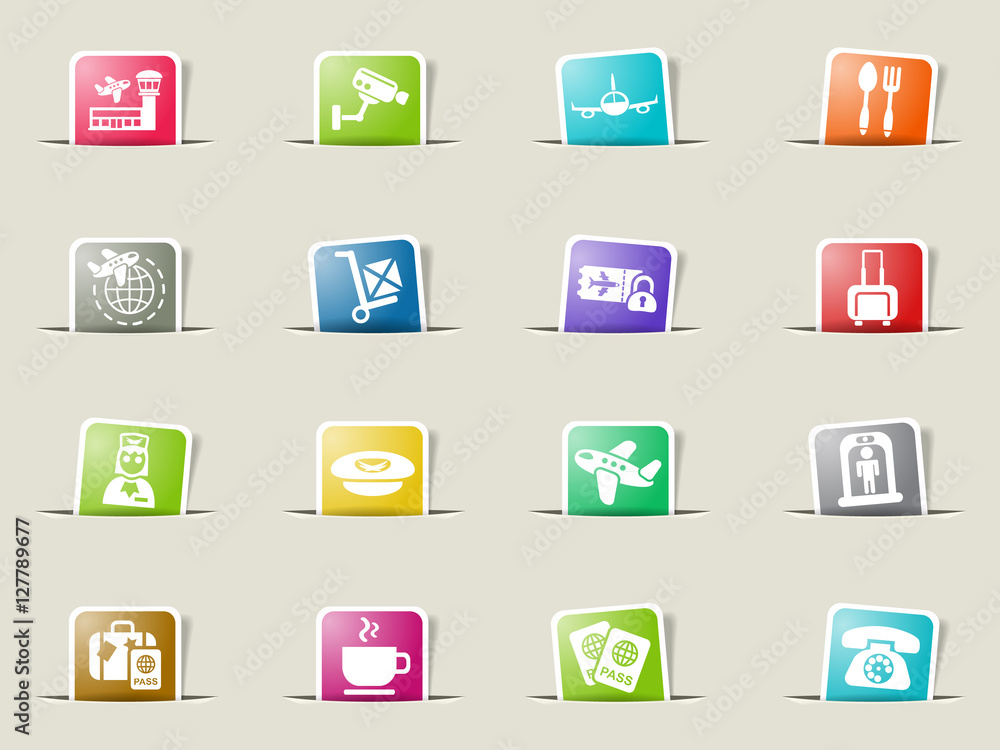 airport icon set airport icon set