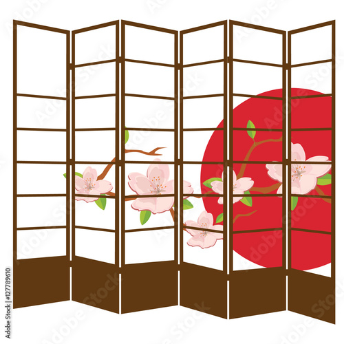 Japanese folding screen