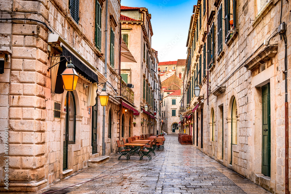 Naklejka premium Dubrovnik, Croatia - Stradum