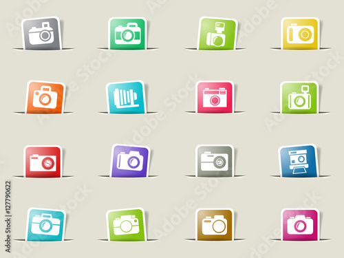 camera icon set