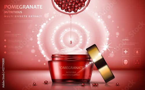 Pomegranate cream ads