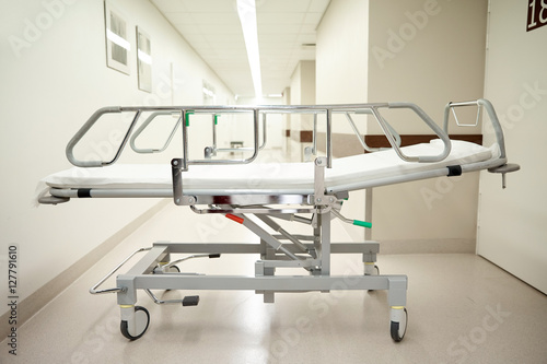 hospital gurney or stretcher at emergency room
