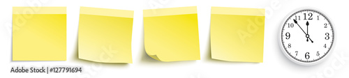 Yellow Sticks Header Clock