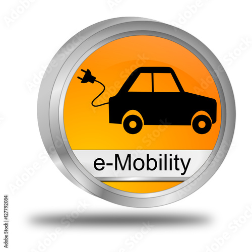 e-Mobility Button - 3D illustration
