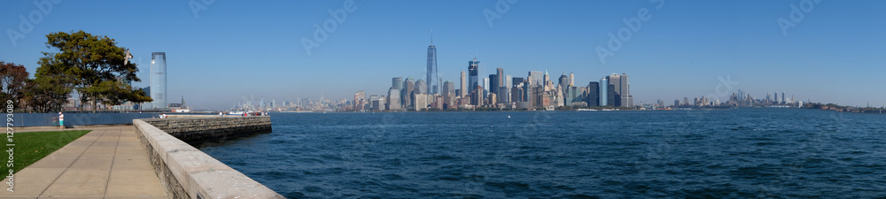 Vue sur Manhattan depuis Liberty Island