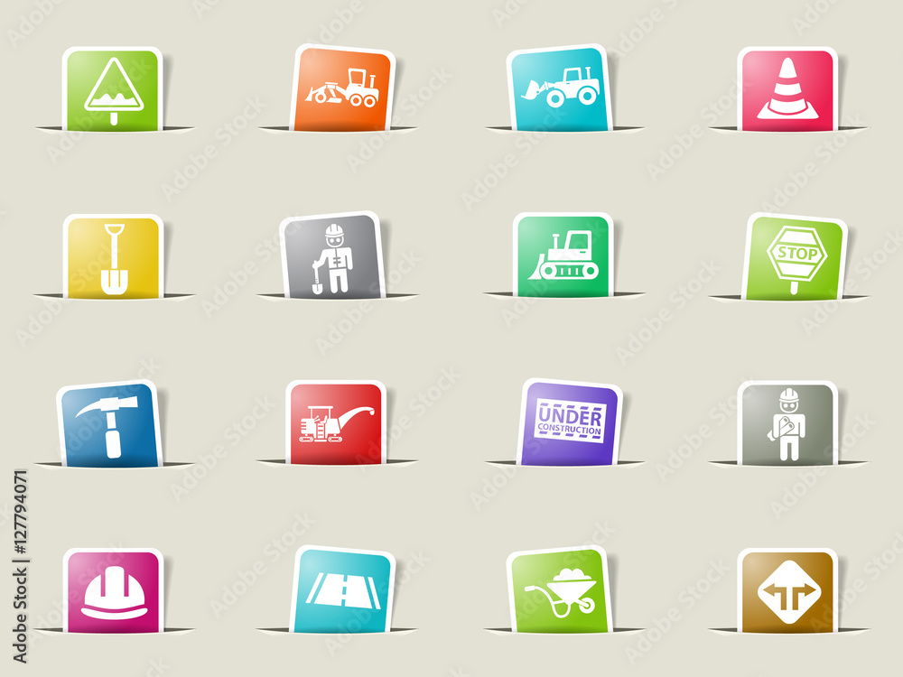 road repairs icon set road repairs icon set