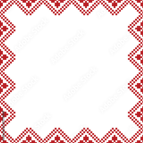 Christmas Red Knitted Nordic Frame