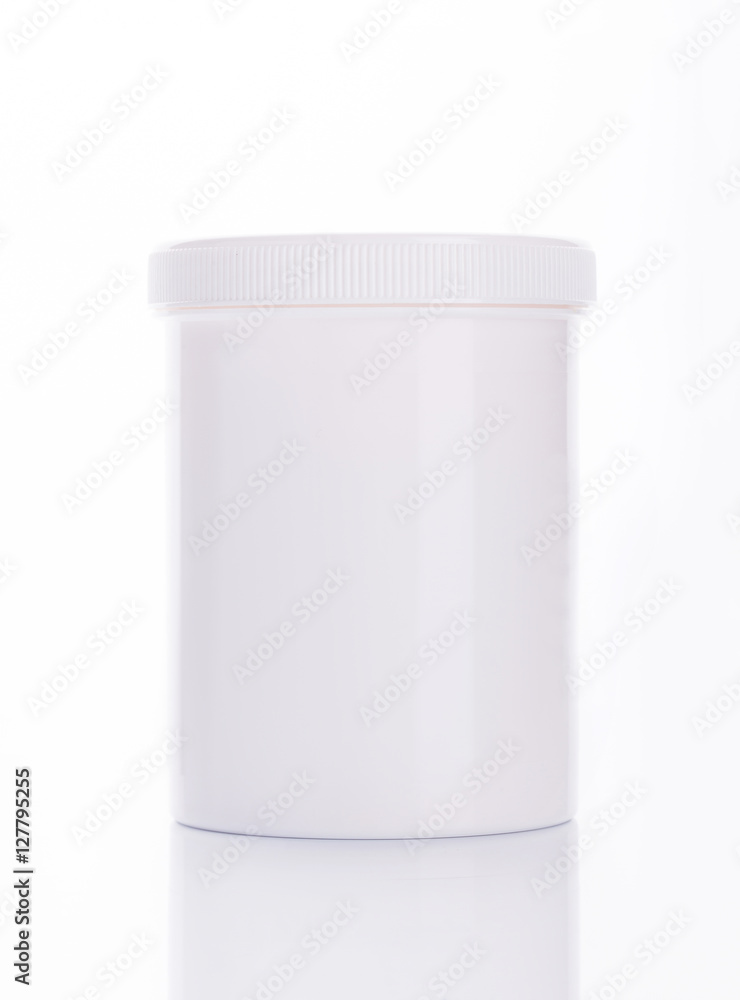 custom made wallpaper toronto digitalcollection of various beauty hygiene containers on white background.
