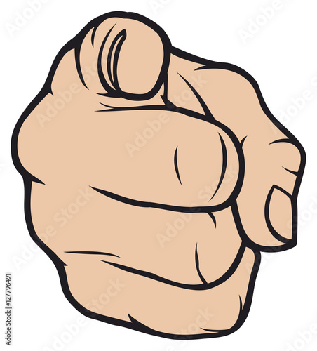hand (finger) pointing at viewer