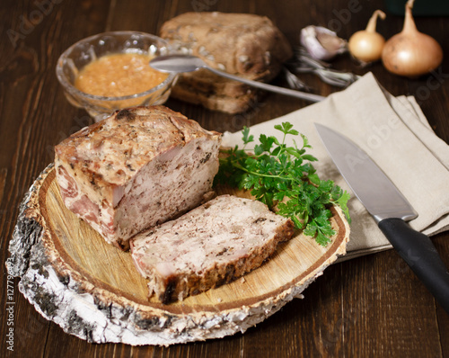Terrine is a hearty meat dish for dinner