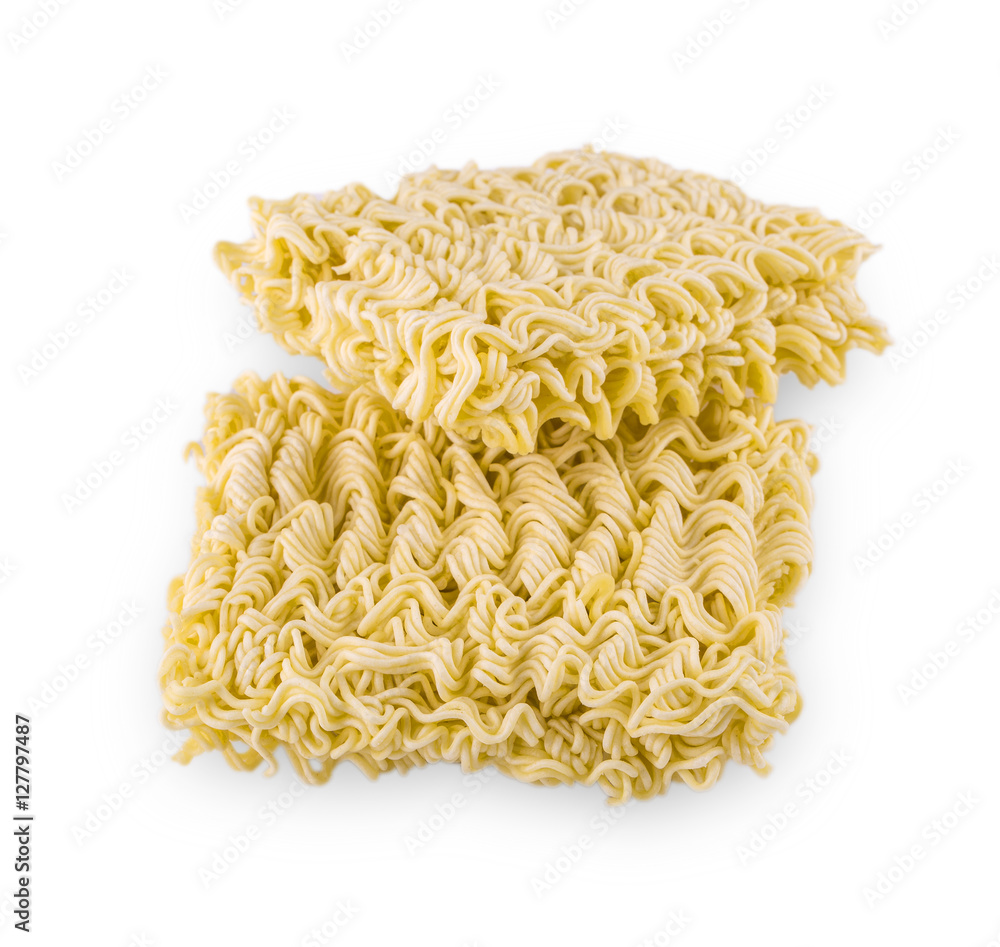Instant noodles on white background Instant noodles on white background