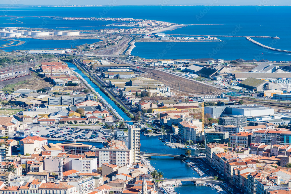 Fototapeta premium Sète vue du mont Saint-Clair.